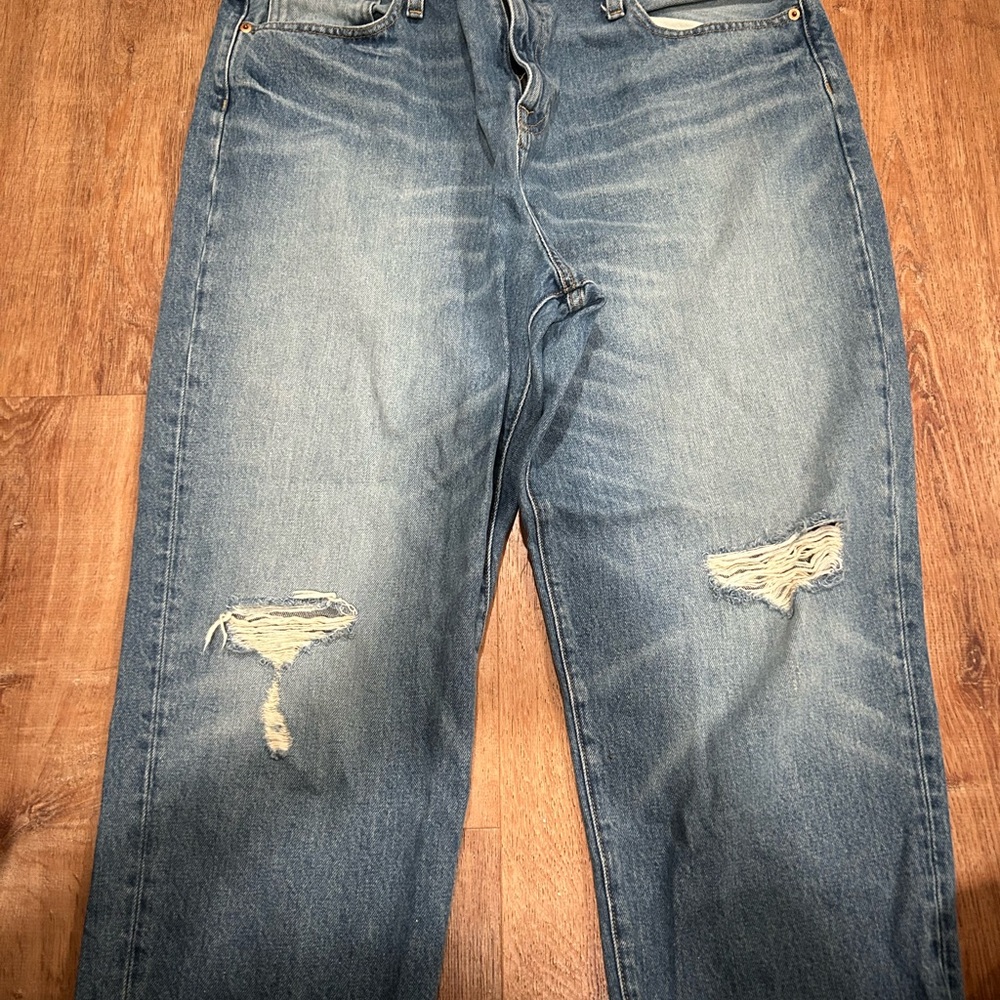 J. Crew Light Blue Distressed Boyfriend Jeans